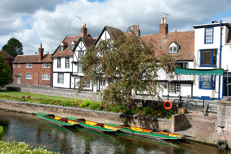 River Stour，坎特伯雷，英国